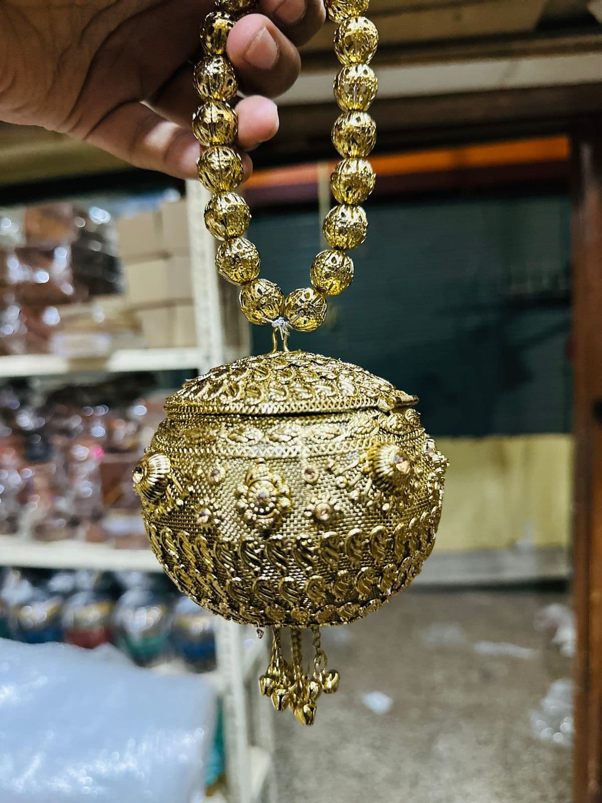 latest metal potli clutch